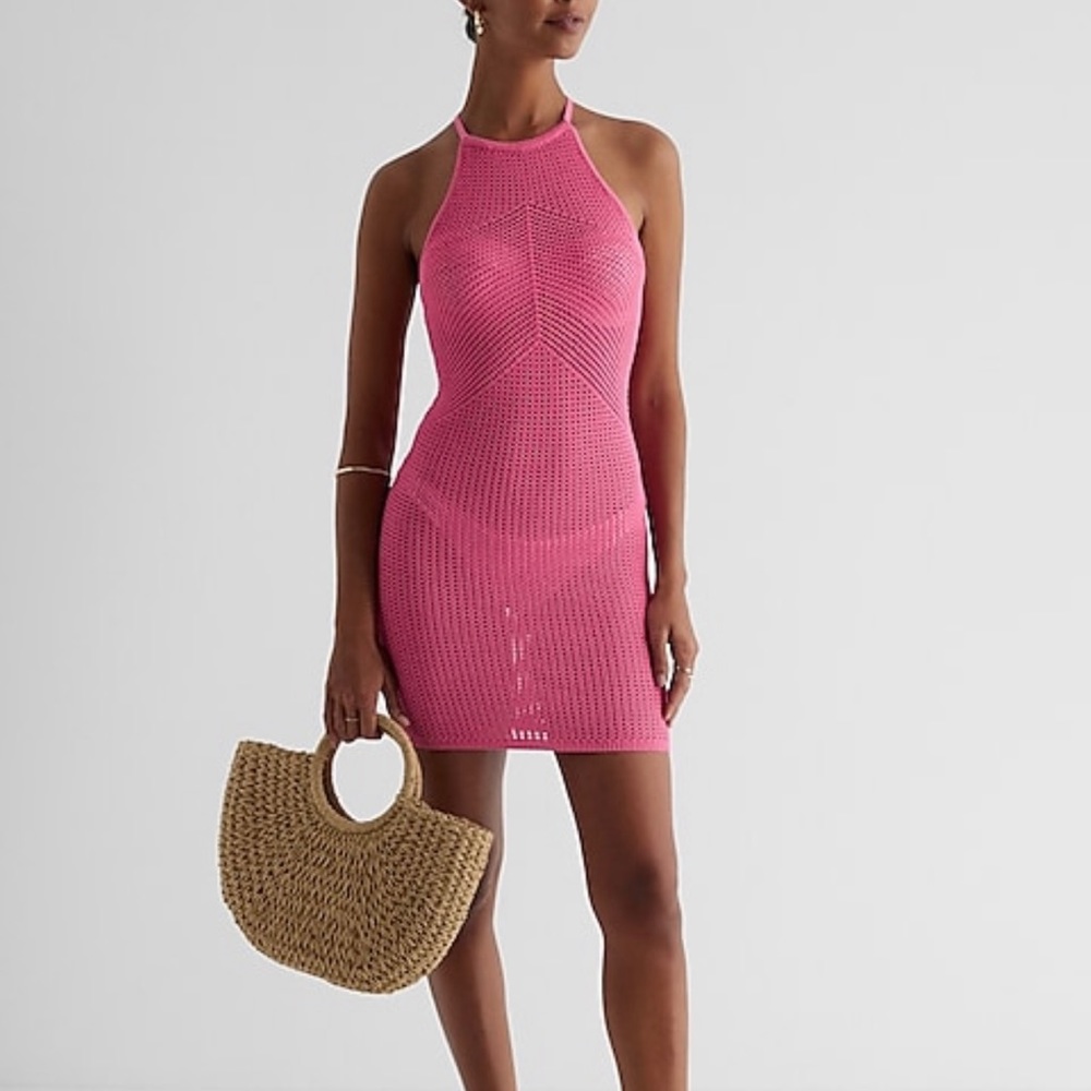 NWT Express open back knit sweater dress/cover-up.